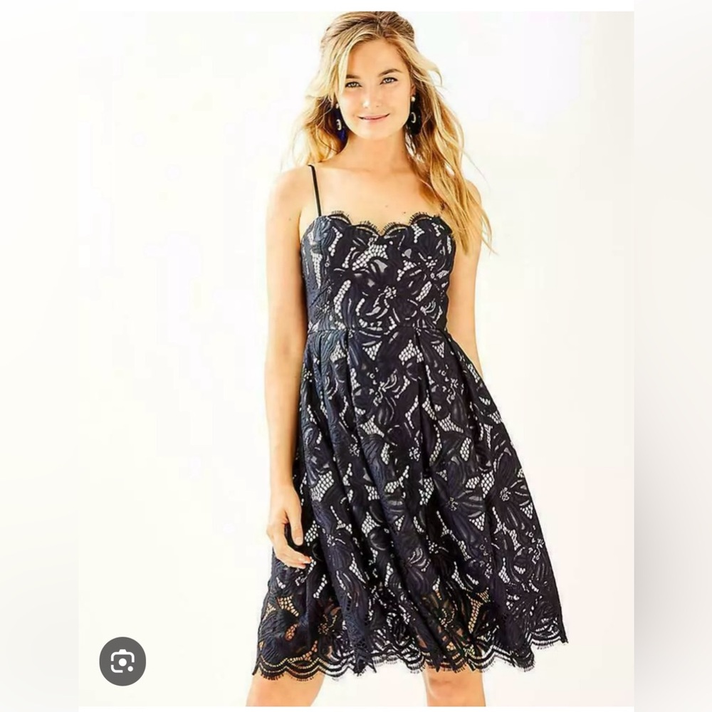 Lilly Pulitzer NET Size 10 Camella Dress Two Tone Orchid Lace